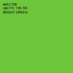 #6EC73B - Bright Green Color Image