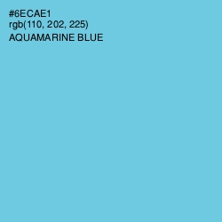 #6ECAE1 - Aquamarine Blue Color Image