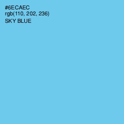 #6ECAEC - Sky Blue Color Image