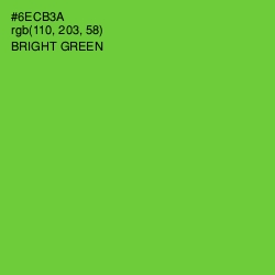 #6ECB3A - Bright Green Color Image