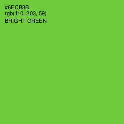 #6ECB3B - Bright Green Color Image