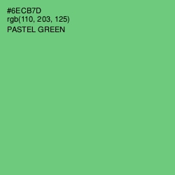 #6ECB7D - Pastel Green Color Image