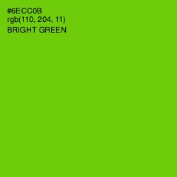 #6ECC0B - Bright Green Color Image