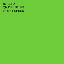 #6ECC3A - Bright Green Color Image