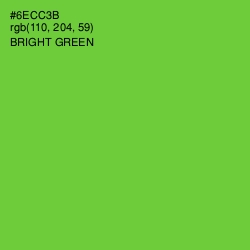 #6ECC3B - Bright Green Color Image