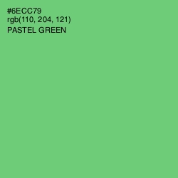 #6ECC79 - Pastel Green Color Image