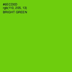 #6ECD0D - Bright Green Color Image