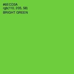 #6ECD3A - Bright Green Color Image