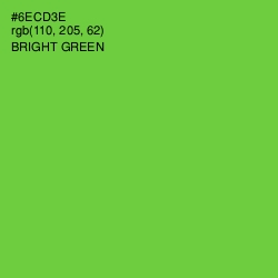 #6ECD3E - Bright Green Color Image