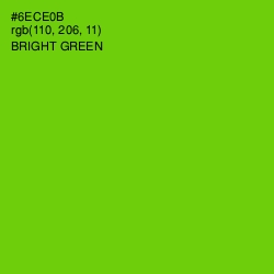 #6ECE0B - Bright Green Color Image