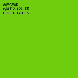 #6ECE0D - Bright Green Color Image