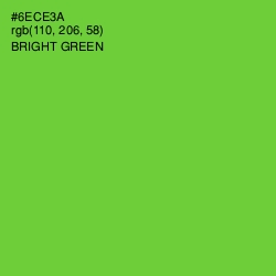 #6ECE3A - Bright Green Color Image