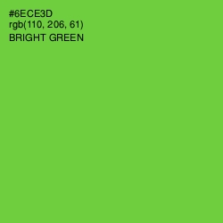#6ECE3D - Bright Green Color Image