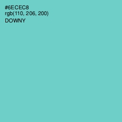 #6ECEC8 - Downy Color Image
