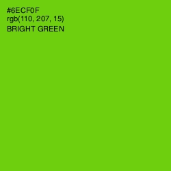 #6ECF0F - Bright Green Color Image