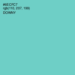 #6ECFC7 - Downy Color Image