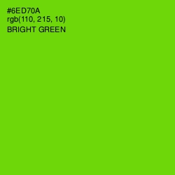 #6ED70A - Bright Green Color Image