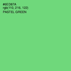 #6ED87A - Pastel Green Color Image