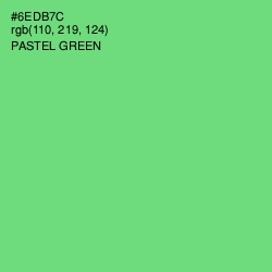 #6EDB7C - Pastel Green Color Image