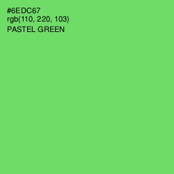 #6EDC67 - Pastel Green Color Image