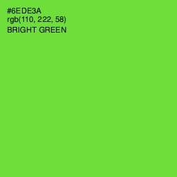 #6EDE3A - Bright Green Color Image