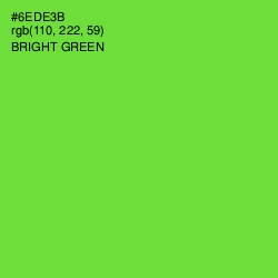 #6EDE3B - Bright Green Color Image