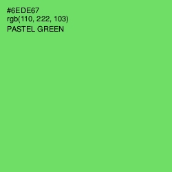 #6EDE67 - Pastel Green Color Image