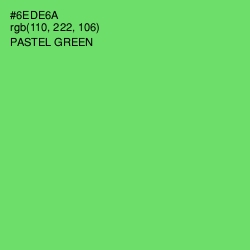 #6EDE6A - Pastel Green Color Image