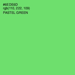 #6EDE6D - Pastel Green Color Image