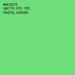 #6EDE7A - Pastel Green Color Image