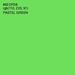 #6EDF5B - Pastel Green Color Image