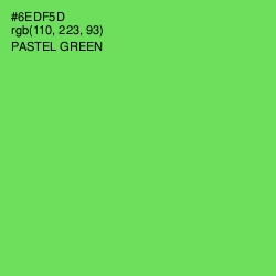 #6EDF5D - Pastel Green Color Image