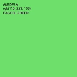 #6EDF6A - Pastel Green Color Image