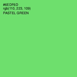 #6EDF6D - Pastel Green Color Image