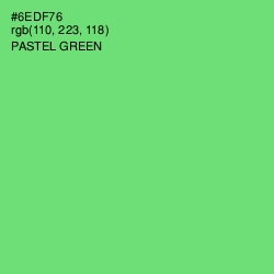 #6EDF76 - Pastel Green Color Image