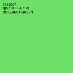 #6EE067 - Screamin' Green Color Image