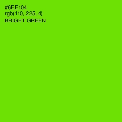 #6EE104 - Bright Green Color Image