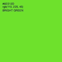 #6EE12D - Bright Green Color Image