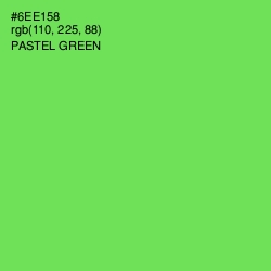 #6EE158 - Pastel Green Color Image