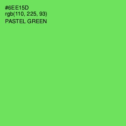 #6EE15D - Pastel Green Color Image