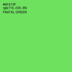 #6EE15F - Pastel Green Color Image