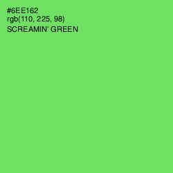 #6EE162 - Screamin' Green Color Image