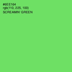 #6EE164 - Screamin' Green Color Image