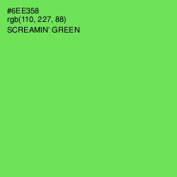 #6EE358 - Screamin' Green Color Image