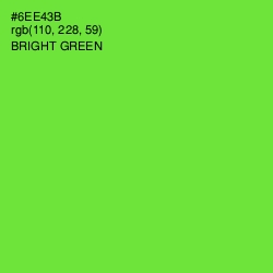 #6EE43B - Bright Green Color Image