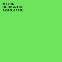 #6EE45D - Pastel Green Color Image