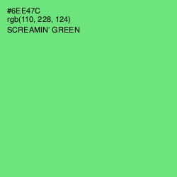 #6EE47C - Screamin' Green Color Image