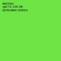 #6EE544 - Screamin' Green Color Image