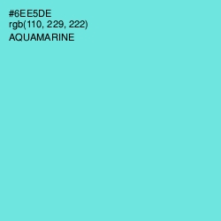 #6EE5DE - Aquamarine Color Image