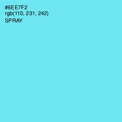 #6EE7F2 - Spray Color Image